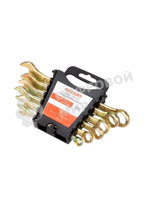 Набор ключей комбинированных Rexant (8, 10, 12, 13, 14, 17 мм), 6 шт., желтый цинк