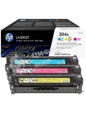 Картридж лазерный комплект HP CF372AM голубой/пурпурный/желтый для Color Laser Jet CP2025, CM2320mfp (3 х 2800)