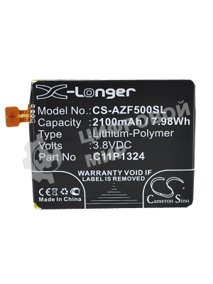 Аккумулятор CameronSino CS-AZF500SL C11P1324 для Asus ZenFone 5 A501CG 3.8V, 2100 mAh, 7.98Wh