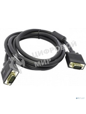 Кабель монитор - SVGA card (15M -15M) 1.8м 2 фильтра ExeGate позолоченные разъемы, экранирование