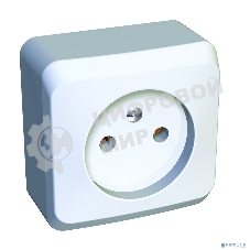 Розетка без заземления без шторок Systeme electric PA16-001B ЭТЮД О/У 16А 250B, белый,