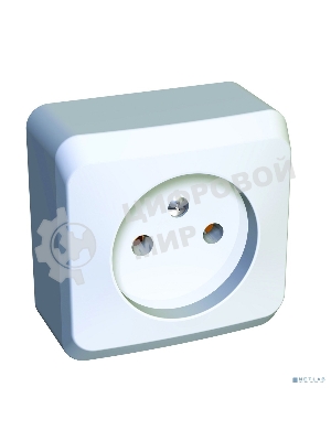 Розетка без заземления без шторок Systeme electric PA16-001B ЭТЮД О/У 16А 250B, белый,