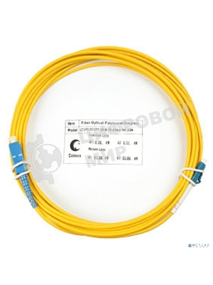 Коммутационный шнур оптический Cabeus Tight Buffer, Simplex SC/LC, OS2 9/125, LSZH, 7м, d= 3мм, синий хвостовик, желтый