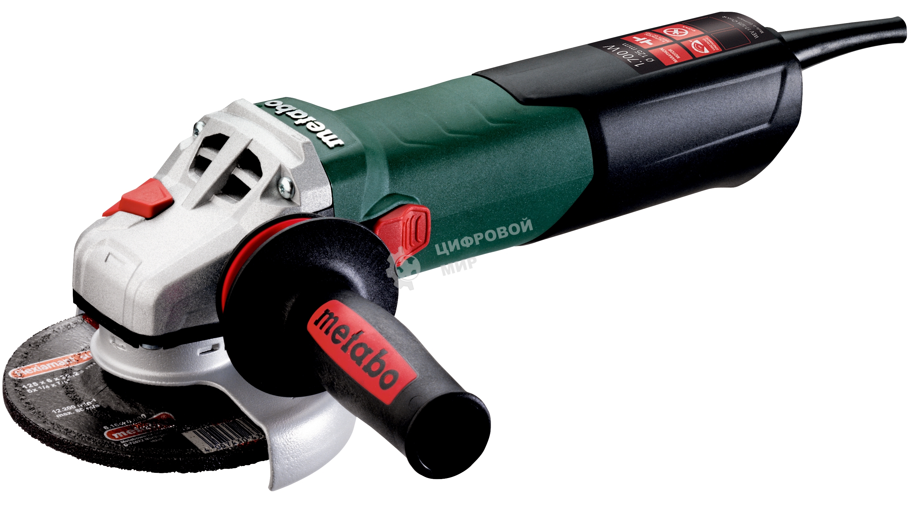 Шлифовальные машины Metabo WEV 17-125 Quick 600516000 шлифмашина угловая 1700вт,эл-ка,колесико