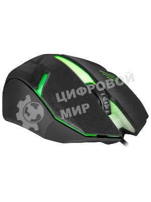 Мышь проводная Defender Hit MB-550 черный, 1600 dpi, USB, кнопки - 4