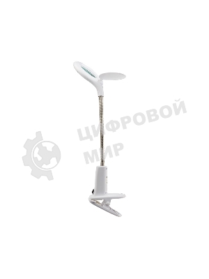 Лупа настольная 3D+12D Rexant с подсветкой 60 LED, прищепка, белая