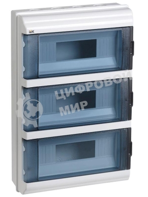 Щит распределительный IEK MKP72-N3-36-55 КМПн-36 IP55 для установки модульных устройств навесной 306мм 108мм 458мм 660B 36мод. пластик IP55 белый (упак.:1шт)