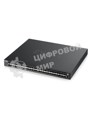 Коммутатор Zyxel XGS4600-52F AC L3 Managed Switch, 48 port Gig SFP, 4 dual pers. and 4x 10G SFP+, stackable, dual PSU AC