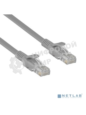 Патч-корд ExeGate UTP-RJ45-RJ45-5e-CU-15M-GY, UTP, cat.5e, 15м, медь, серый