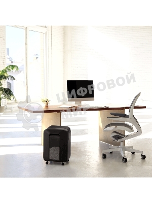 Шредер Fellowes PowerShred LX200 черный (секр.P-4)/перекрестный/12лист./22лтр./скрепки/скобы/пл.карты