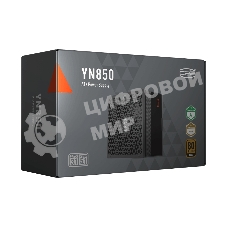 Блок питания PCCOOLER, 850W 80+ Gold (ATX, 3.1, PCIe 5.1 600W, Full modular, 1x24(20+4)pin 550мм, 2xCPU 8(4+4)pin 650мм, 3xPCIe 8(6+2)pin 500мм, 1x12V(2x6) 12+4pin 650мм, 3xSATA*3+MOLEX4pin*1 450+120+120+120мм, Active, 135x135mm, 150x150x86mm, APFC, OVP, UVP, OCP, SCP, OTP, OPP, SPD)