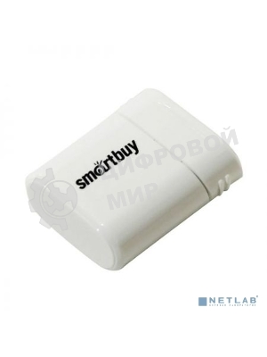 Флешка USB Smartbuy LARA white (SB64GbLARA-W), 64Gb, USB 2.0, R/W 15/5, белый