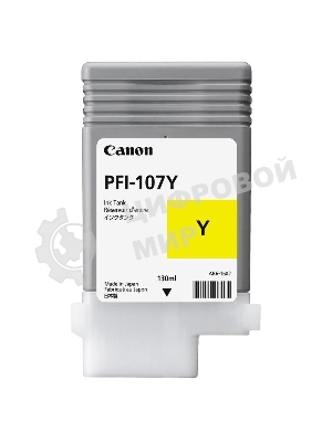 Картридж струйный Canon PFI-107Y (6708B001) желтый (130 мл) для Canon iP F680/685/780/785