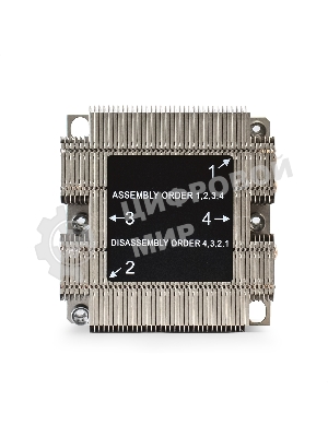 Радиатор для процессора ExeGate ESNK-P0068P.2U.3647.Cu серебристый, алюминий/медь, 205 Вт