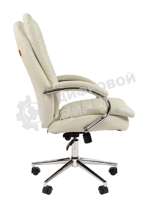 Кресло Chairman 795 белый, кожа, 120 кг