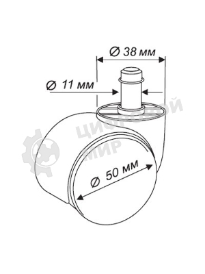 Набор колес Бюрократ CastorSet3850/PU черный, для паркета/ламината