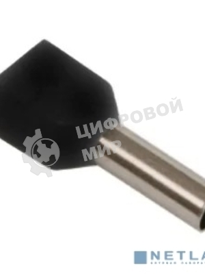 Наконечник-гильза изол. НГИ2 6.0-14 черный (уп. 100 шт) IEK UTE10-D6-0-100