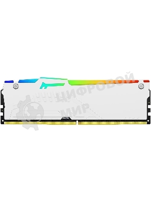 Оперативная память Kingston Fury Beast, DDR5, 32Gb (1x32Gb), 5600MHz, CL40, DIMM, с радиаторами, RGb, белый
