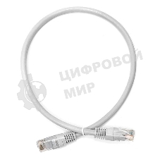 Патч-корд LANMASTER UTP TWT-45-45-0.5/6-GY вилка RJ-45-вилка RJ-45 Cat.6 0.5м серый ПВХ