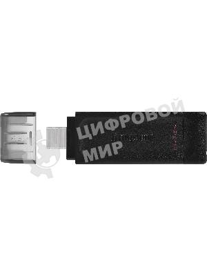 Флешка USB Kingston DataTraveler DT70 (DT70/64Gb), 64Gb, USB Type-C 3.2, R/W 70/45, черный