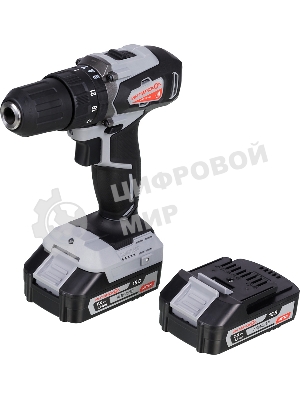 Дрель-шуруповерт ИНТЕРСКОЛ ДАУ-13/18ВК, 18 В, 2 Ач, 45 Нм, бесщеточный, ударный