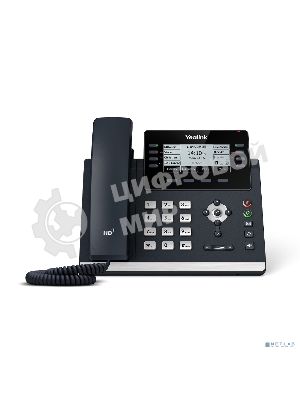 Ip-телфон YEALINK SIP-T43U, 12 аккаунтов, BLF, PoE, GigE, без БП, шт