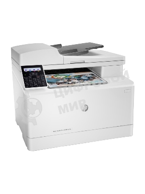 МФУ лазерное HP Color LaserJet Pro M183fw (7KW56A), A4, цветной, печ. до 16 стр/мин., скан. до 15 стр/мин. (ч/б) 8 стр/мин. (цвет), 600 x 600 dpi (печать) 1200x1200dpi (скан.), USB, RJ-45, Wi-Fi, Air Print, Mopria