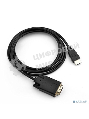 Кабель-адаптер ORIENT C702, HDMI M --> VGA 15M, 1.8 м, черный