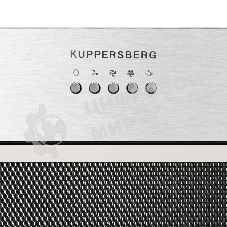 Встраиваемая вытяжка Kuppersberg INPUSH 60 X, High-Tech, 60 см, механическое управление, обратный клапан, 3 скорости, 780 м3/ч, периметральное всасывание, угольный фильтр KF-SC 2 (опция), уровень шума 62 дБ, нержавеющая сталь