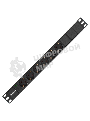 Блок розеток горизонтальный ExeGate ServerPro PDU-19H602 Al-6S-EU2, 19