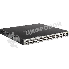 Коммутатор DGS-1210-52MP/F Smart L2 Switch 48х1000Base-T PoE, 4хCombo 1000Base-T/SFP, PoE Budget 370W, Compact CLI