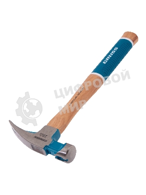 Молоток-гвоздодер Gross AMERICAN HICKORY 560 г, угол 75, магнит, обрезиненная рукоятка