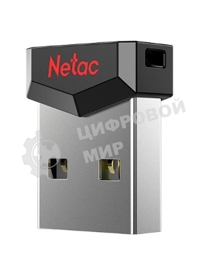 Флешка USB Netac UM81 (NT03UM81N-064G-20BK), 64Gb, USB 2.0, R/W 30/10, черный/красный