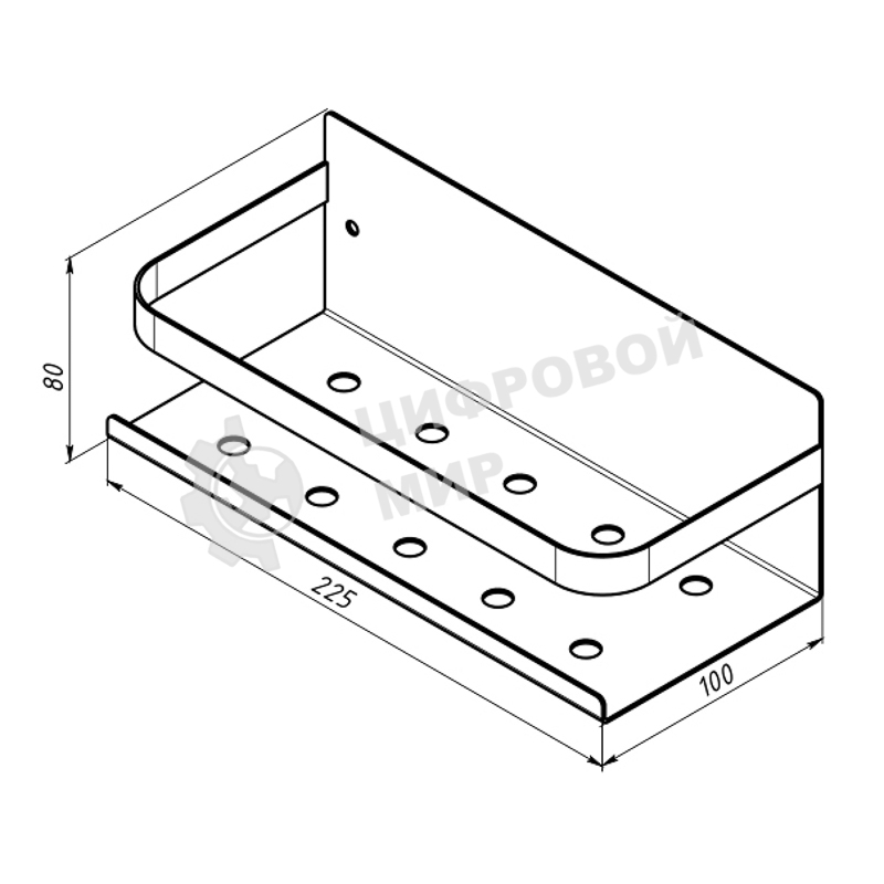 Кухонный органайзер Rexant настенный, монтаж без сверления, белый