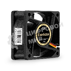 Вентилятор для корпуса ExeGate EX06025S3P-5 черный, 60 мм, 3500 об/мин, 25.3 дБ, 3 pin