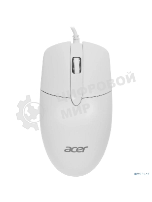 Мышь проводная Acer OMW300 белый, 1200 dpi, USB, кнопки - 3