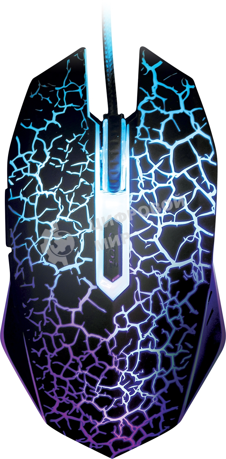 Мышь проводная Qumo Terra M02 черный, 3200 dpi, USB, кнопки - 6