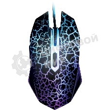 Мышь проводная Qumo Terra M02 черный, 3200 dpi, USB, кнопки - 6