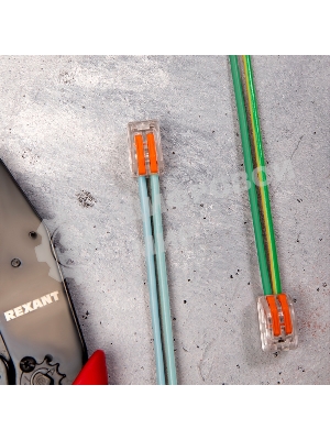 Соединительная клемма многоразовая Rexant 2-х проводная, прозрачная (0,08-4 мм²), (10 шт.)