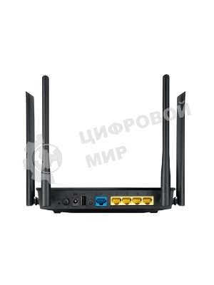 Маршрутизатор беспроводной Asus RT-AC1200 10/100BASE-TX черный (Dual Band)
