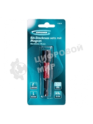 Бита с торцевой головкой GROSS, магнит. Nut-Driver, 10 мм, S2Gross 11619