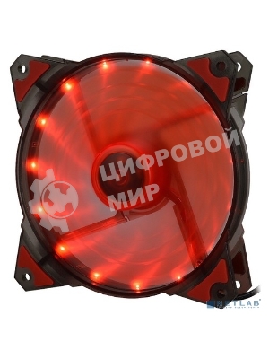 Вентилятор для корпуса Crown CMCF-12025S-1220 черный/красный, 120 мм, 1650 об/мин, 28 дБ, 3 pin