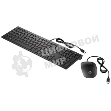 Комплект клавиатура+мышь HP Pavilion 400 проводной, USB, 1200 DPI, чёрный