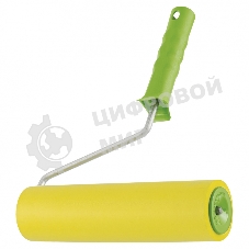 Валик прижимной резиновый с ручкой Сибртех, 240 мм, D ручки - 8 мм
