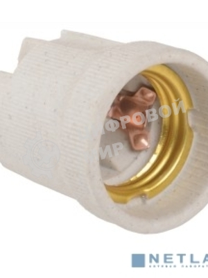 Патрон IEK EPC10-04-01-K01 Пкр27-04-К43 подвесной керамический, Е27, стикер на изделии, IEK