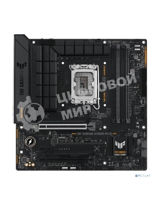 Материнская плата ASUS TUF GAMING B760M-PLUS, LGA 1700, Intel B760, 4xDDR5, 4xSATA, 2xM.2, 1xPCIe 5.0 x16, 1xPCIe 4.0 x4, 1xPCIe x1, 2xUSB-A 3.2 Gen 2, 3xUSB-A 3.2 Gen 1, 2xUSB 2.0, 1xUSB-C 3.2 Gen 2x2, 1x2.5Gb LAN, 5x3.5 мм, 7.1, mATX