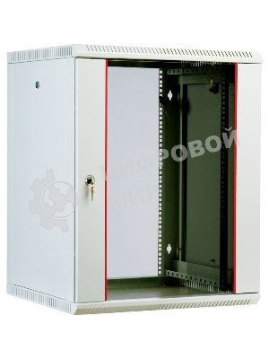 Шкаф телекоммуникационный настенный разборный 12U (600х650), съемные стенки, дверь стекло