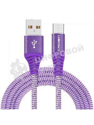 Кабель Crown USB - microUSB CMCU-3102M violet