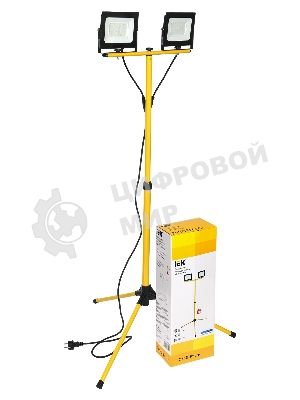 Прожектор светодиодный IEK LPDO606-2X050-65-K02 СДО 06-2х50Ш штатив 6500К IP65 черный