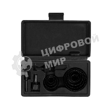 Набор коронок по дереву Kranz (19, 22, 28, 32, 38, 44, 54, 64 мм) 2 держателя с ключом